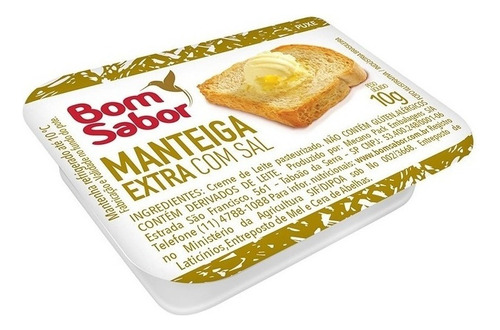 Manteiga Sachê Blister Bom Sabor Extra Cx 72 Unid 10g