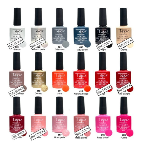 Imagen 2 de 10 de Kit Esmaltes Semipermanente Tejar + Kit Removedor