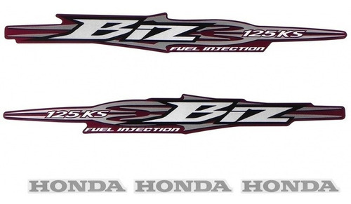 Faixa Adesiva Kit Completo Honda Biz 125 Ks 2009 Vermelha