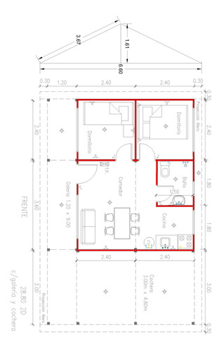 Casa Prefabricada - Premoldeadas - Estilo América 28.80