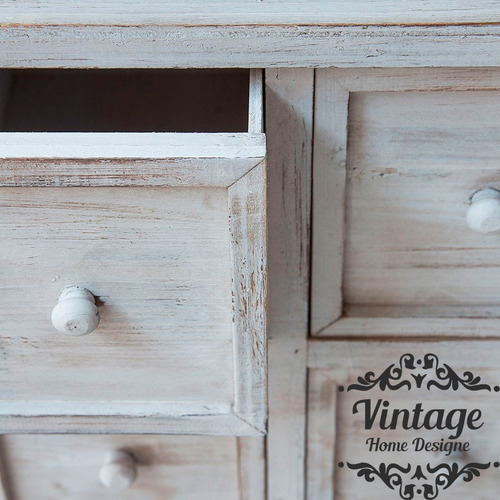 Imagen 6 de 6 de Cómoda Cajonera Vintage 12 Cajones Madera