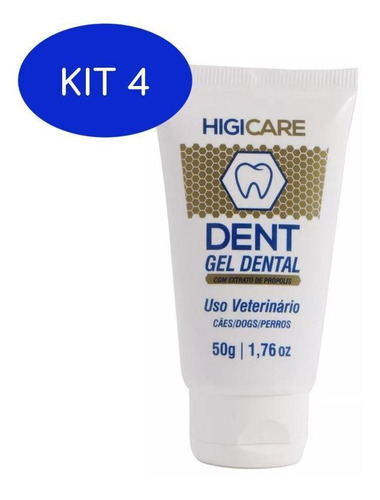 Kit 4 Creme Dental Petsmack Higicare Gel Dental 50g