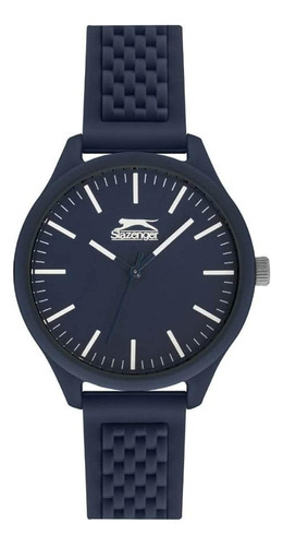 Reloj Slazenger Material Silicón Correa Color Azul - Análogo