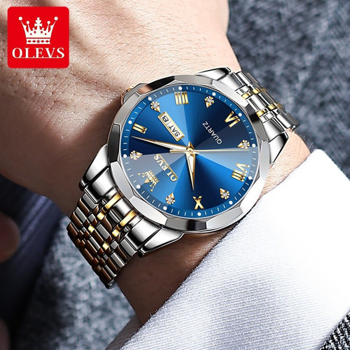 Reloj Analógico De Cuarzo Impermeable Para Hombre Olevs 9931