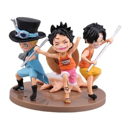 Figuras Anime One Piece Luffy Ace Sabo Childhood