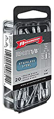 1-8 In. Dia. X 1-4 In. Stainless Steel Rivets Silver 20 Pk