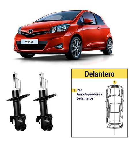 Par Amortiguadores Delanteros Toyota New Yaris 2006/2011