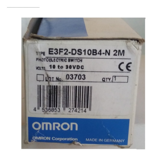 Omron Sensor Fotoeléctrico E3f2-ds10b4-n 2m