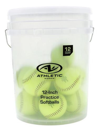 Athletic Works Juego De 12 Pelotas Softbol 12 Pulgadas