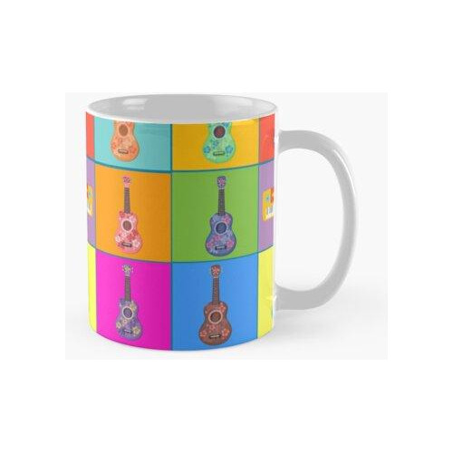 Taza Arte Pop Ukulele Calidad Premium