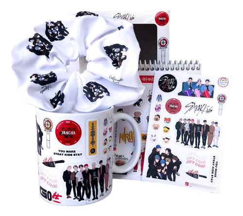 Box Stray Kids-ideal Regalo- Taza+ Scrunchie+ Anotador -kpop