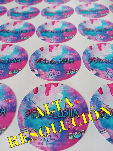 100 Stikers Autoadhesivos Personalizados 9cm