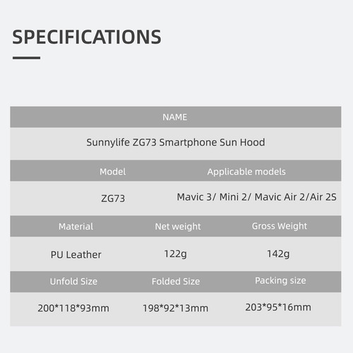 Tapasol Pantalla Dji Mavic Mini 2 Air 2 Y 2s Parasol Tablet
