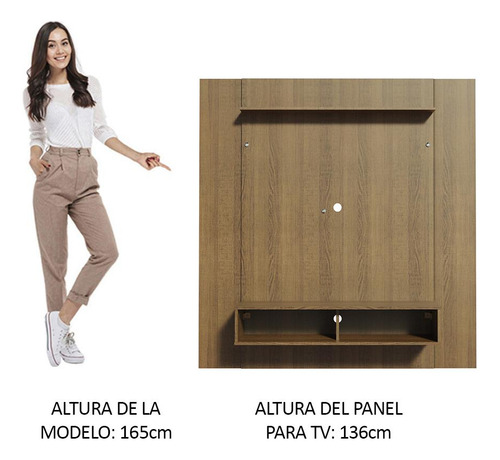 Mueble Mesa Para Tv Rack Arizona Madesa Hasta 50'' Mm Color Marrón