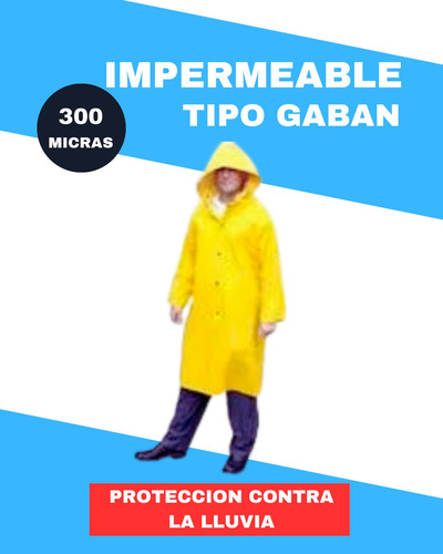 Impermeable Tipo Gaban De 0150 Y 0300 Micras 