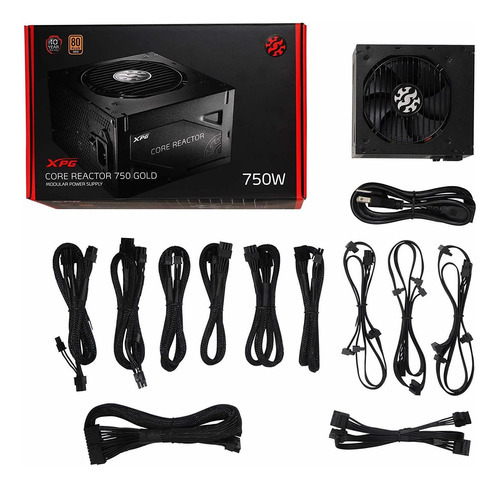 Fuente De Poder Xpg Core Reactor 750w Negra Atx 80 Plus Gold Negro