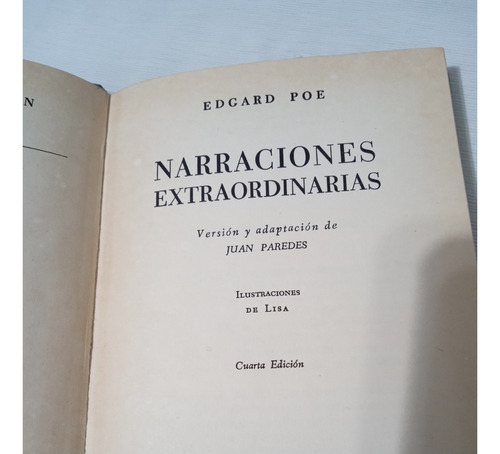 Narraciones Extraordinarias Edgar A Poe B Billiken Atlantida (Usado)