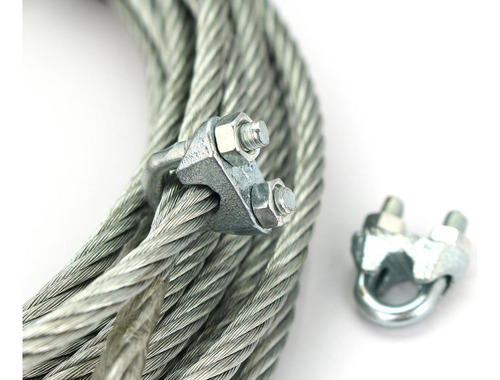 Abrazadera Candado Grampa Para Cable Acero 8 Mm 100 Unidades