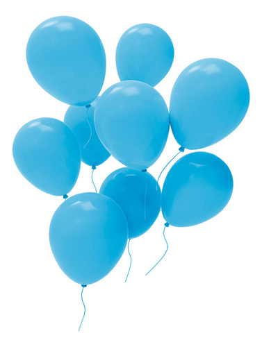 Balão Colorido Festa Aniversário Látex 9 Polegadas Liso 50un Cor Azul-celeste