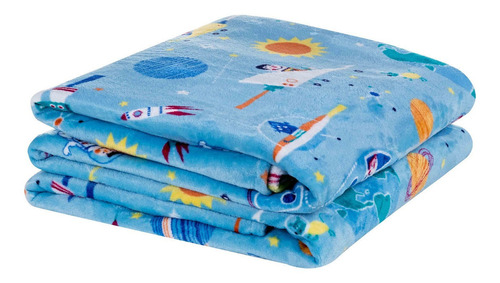 Manta Cobertor Solteiro Infantil Estampada Bouti Kids Macio