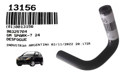 Manguera Desfogue Secundario Spark Matiz 2005 Al 2015 Tx0454