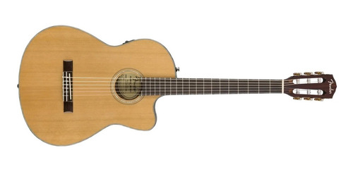 Imagen 3 de 8 de Guitarra criolla clásica Fender Classic Design CN-140SCE para diestros natural gloss