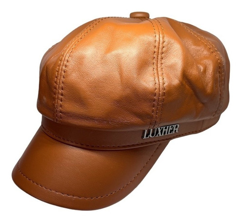 Boina Gorra Cuero De Oveja Mujer Lujo Luxher Mod. Tokio