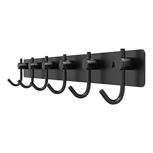 Ganchos De Pared Colgar, Perchero De Pared Negro 6 Ganc