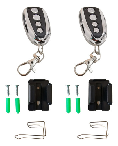 Kit 2 Control Remoto Motor Porton Electrico Seg Rc/rt + Clip