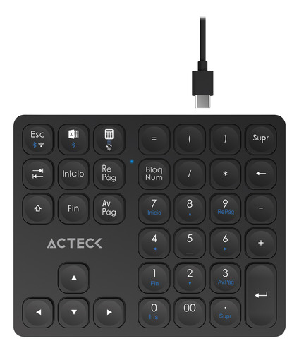 Teclado Numerico Acteck Inalámbrico Multidispositivo Tn480