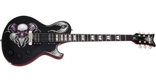 Guitarra Eléctrica Schecter Jerry Horton Solo 6 Satin Blk Color Negro Material Del Diapasón Ébano Orientación De La Mano Diestro