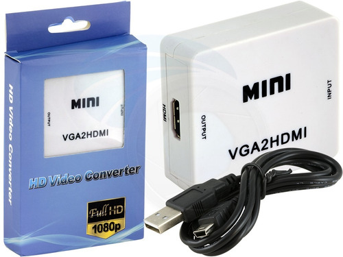 Convertidor Vga A Hdmi Full Hd 1080p