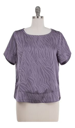 Imagen 2 de 7 de Blusa Print Animal Satinada Vestir Holgada Ligera Fresca.