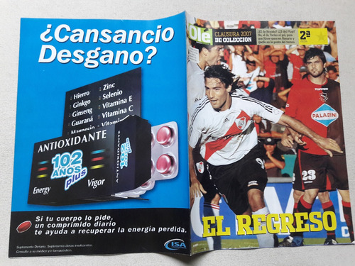 Revista Ole Especial Clausura 2007 Fecha 2 - Poster Riquelme (Usado)