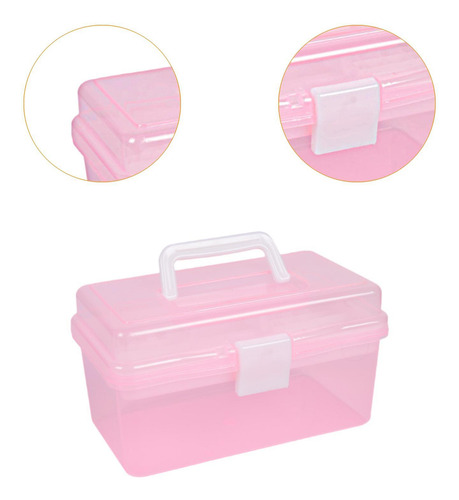 Caja De Almacenamiento De Herramientas Para Uñas, Con Asa,