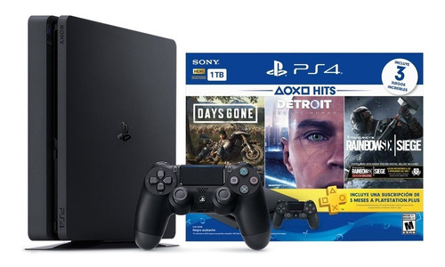 Sony Consola Ps4 Hits 5 Slim 3 Juegos Fisicos Envio Gratis