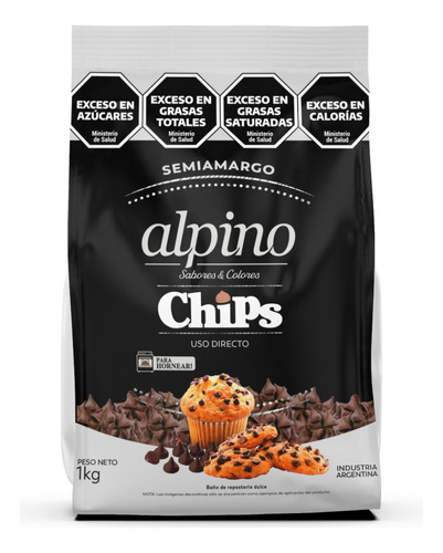 Chips Semiamargo Alpino  1kg Lodiser