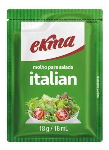 Molho Italian Para Salada Sache Ekma 42 Un. Cada 18g