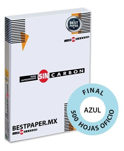 Papel Autocopia Final Azul Oficio - 500 Hojas