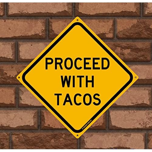 Proceda Tacos Señal De Tráfico Divertida De 12 X 12
