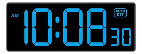 Reloj De Pared Digital Soobest Cuadrado Reloj Led Azul