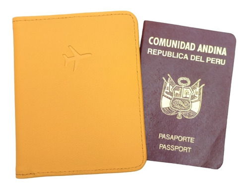 Porta Pasaporte De Cuero P.u. (poliuretano)