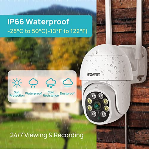 Cámara Seguridad Ptz Wifi 2k Sovmiku, Detección Humana, 3mp