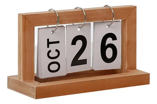 Decoración Escritorio Con Calendario Giro Página Simple