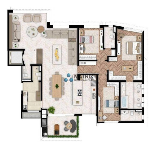 Imagem 7 de 30 de Apartamento Com 3 Dormitórios À Venda, 228 M² Por R$ 3.049.300,00 - Cabral - Curitiba/pr - Ap6941