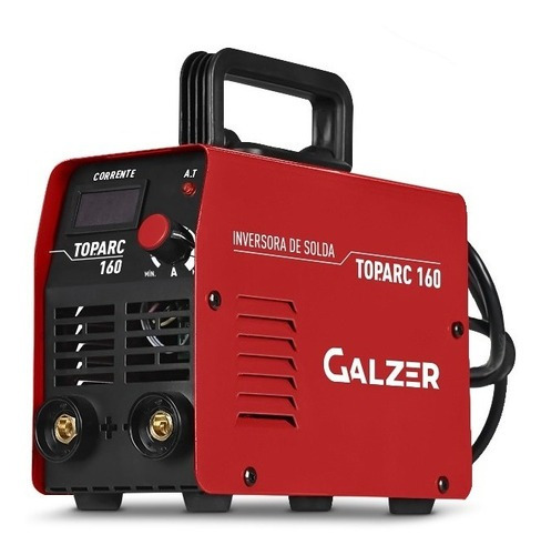 Maquina De Solda Arc 160a Eletrodo Mma Funilaria Galzer Cor Vermelho Frequência 60Hz 220V