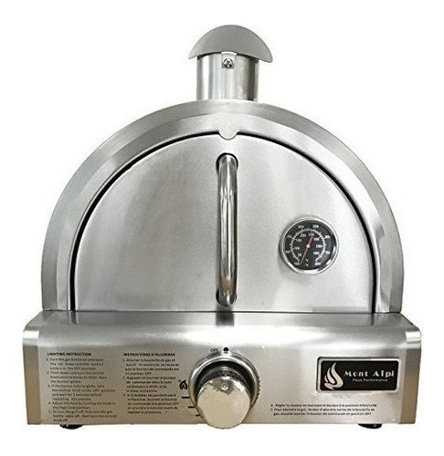 Mont Alpi Mapzss Table Top Gas Pizza Horno Large Stainless 