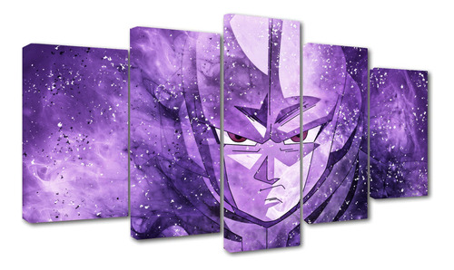 5 Cuadros Decorativos Dbz Hit Cara Morado 100x56cm