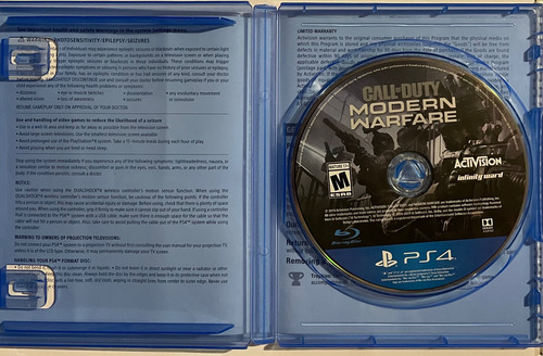 Call Of Duty Modern Warfare Playstation 4 (Usado)