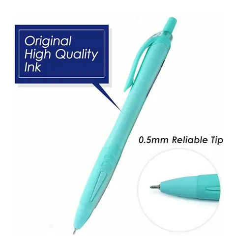 Plumillas De Bolígrafo Azul, Punta Fina 0 5mm, Pack 12 Unida